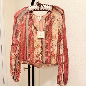 NWT, Autres Filles Boho Blouse, Sz XS